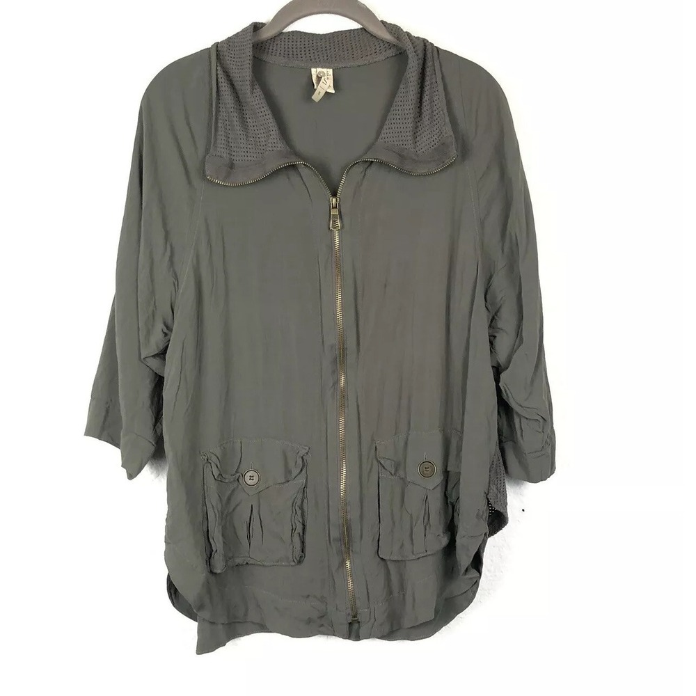 women's Jacket size S Xcvi (BG15) Olive Grey